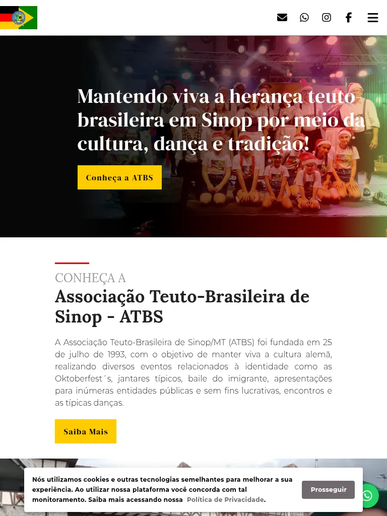 Site de ATBS em tablet